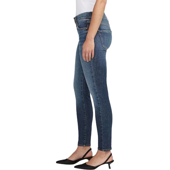 Women's Skinny Jeans Mid Rise Pull On Cotton Blend Blue Size 6 Short - Picture 2 of 4